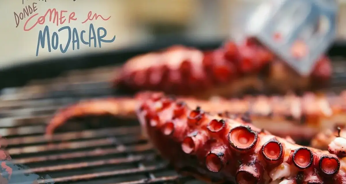 Pulpo a la parrilla, ideal para descubrir dónde comer en Mojácar. ¡Una delicia que no te puedes perder!