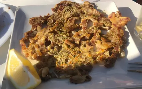 Tapa de calamares fritos con limón, perfecta para saber donde comer en Ávila.